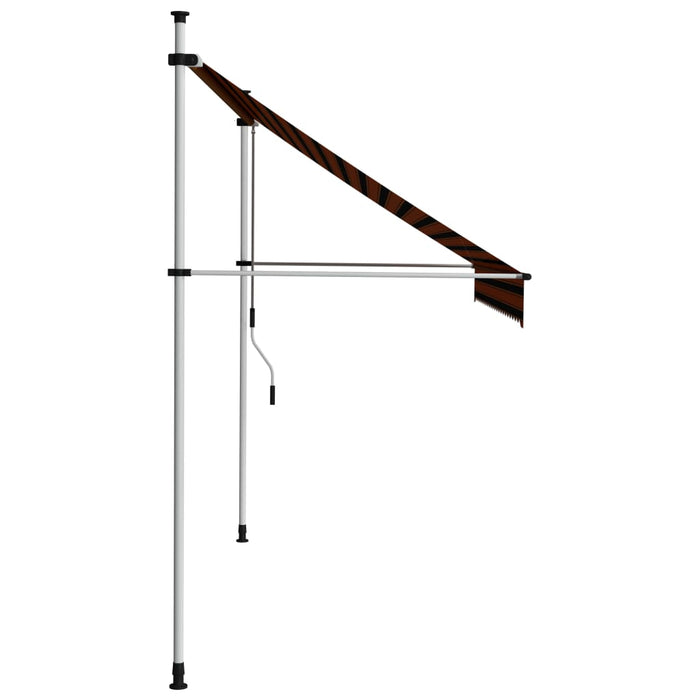 Tenda da Sole Retrattile Manuale 250 cm Arancione e Marrone cod mxl 48266