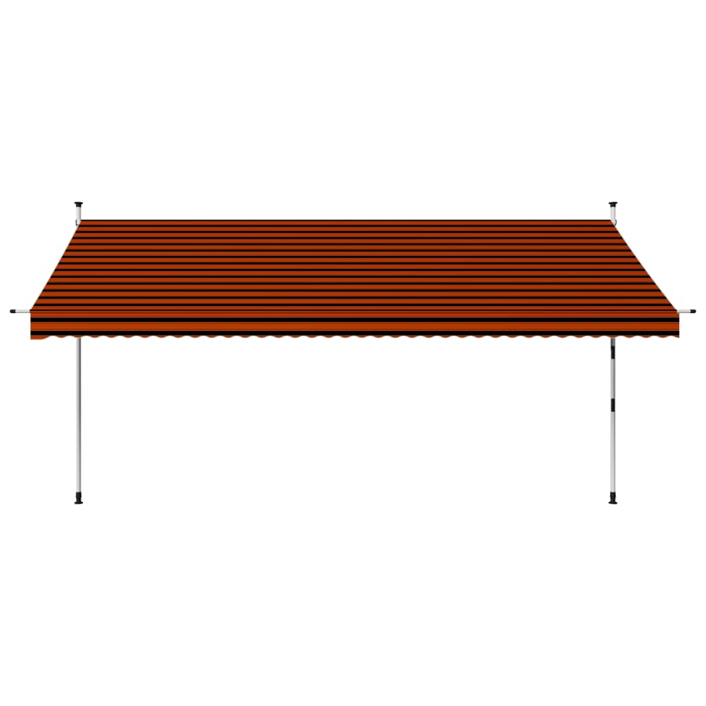 Tenda da Sole Retrattile Manuale 400 cm Arancione e Marrone cod mxl 5514