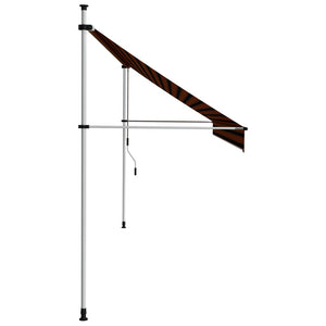 Tenda da Sole Retrattile Manuale 400 cm Arancione e Marrone cod mxl 5514