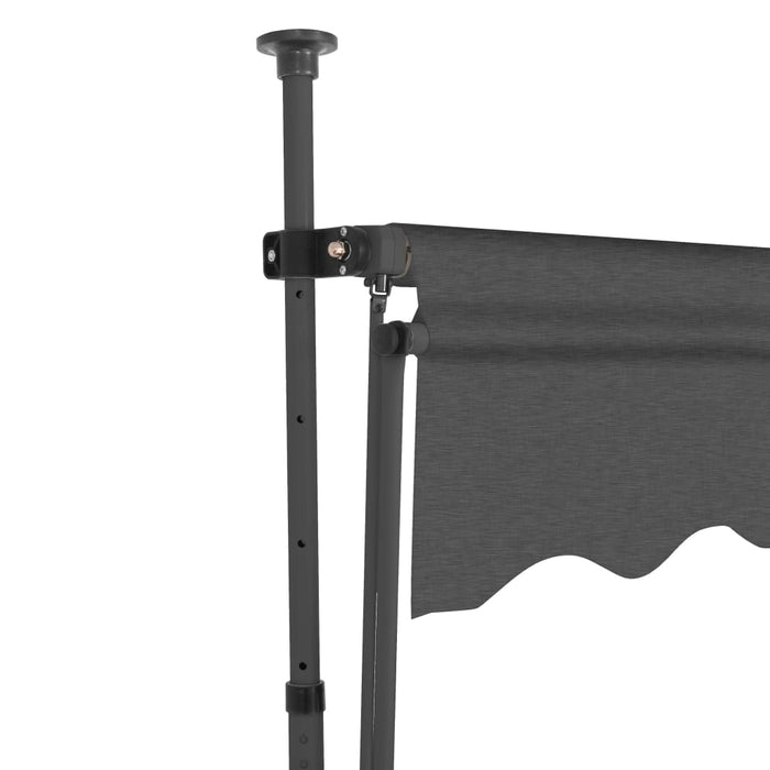 Tenda da Sole Retrattile Manuale con LED 150 cm Antracite 145863