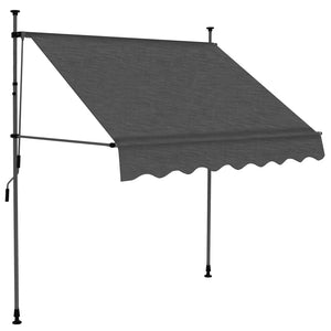 Tenda da Sole Retrattile Manuale con LED 200 cm Antracite 145864