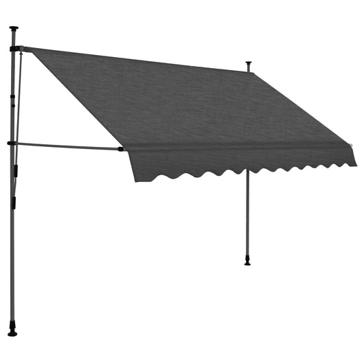 Tenda da Sole Retrattile Manuale con LED 250 cm Antracite