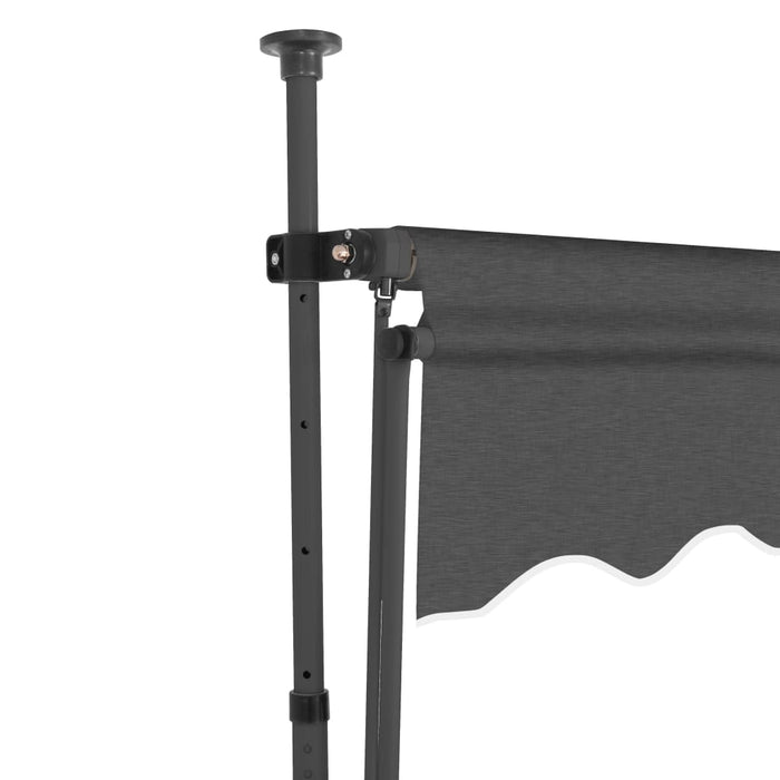 Tenda da Sole Retrattile Manuale con LED 400 cm Antracite 145868