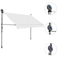 Tenda da Sole Retrattile Manuale con LED 250 cm Crema cod mxl 14940