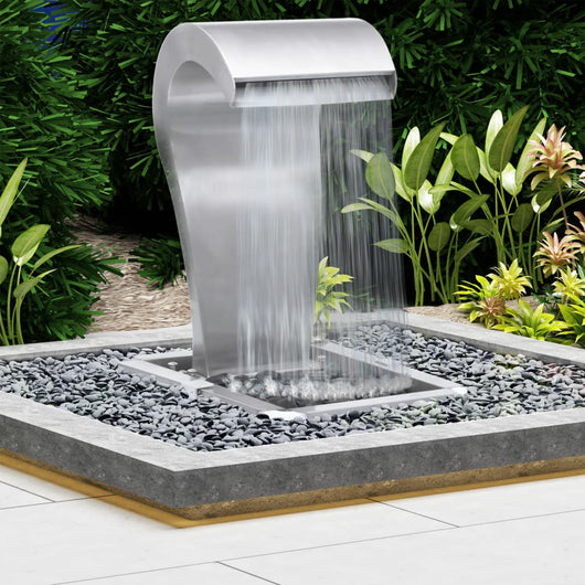 Cascata da Giardino Argento 52,4x34,2x82 cm in Acciaio Inox cod mxl 58765