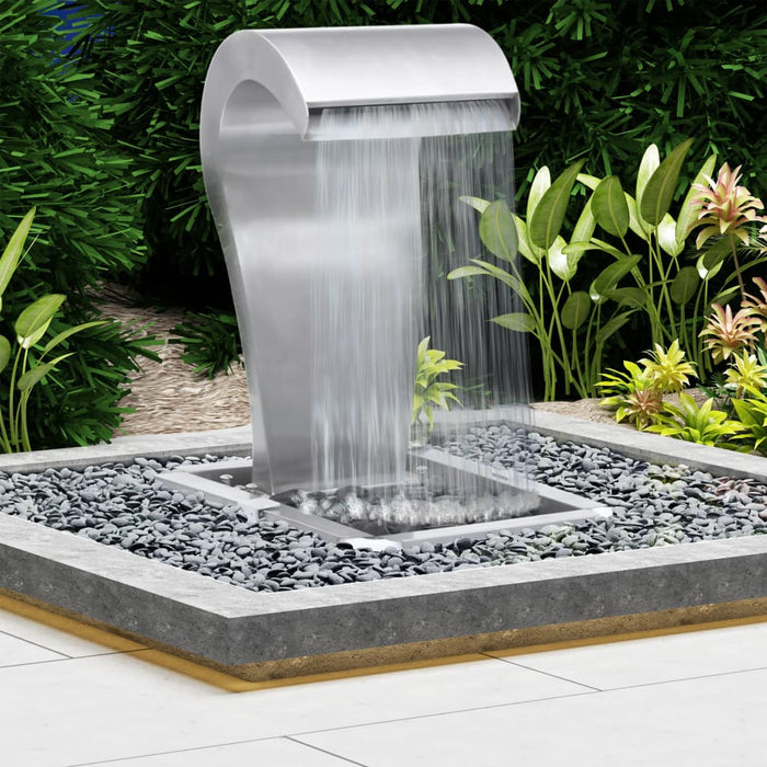 Cascata da Giardino Argento 52,4x34,2x82 cm in Acciaio Inox cod 10210