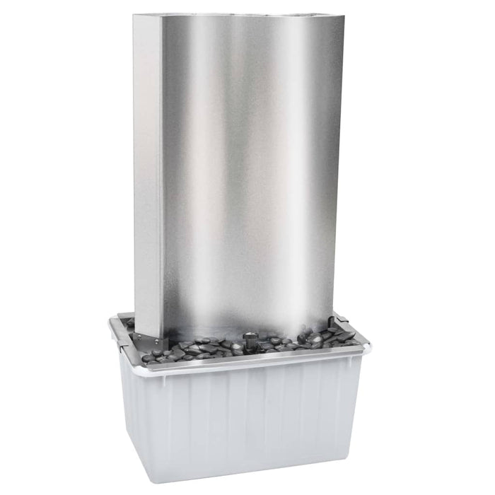 Fontana da Giardino Argento 60,2x37x122,1 cm in Acciaio Inox 48095