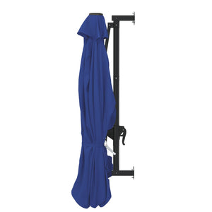 Ombrellone a Muro con Palo in Metallo 300 cm Blu cod mxl 23407