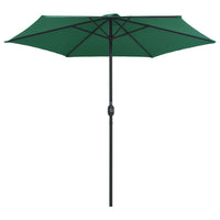 Ombrellone da Esterni con Palo in Alluminio 270x246 cm Verde