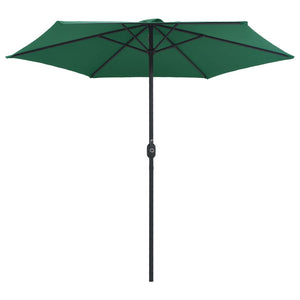 Ombrellone da Esterni con Palo in Alluminio 270x246 cm Verde