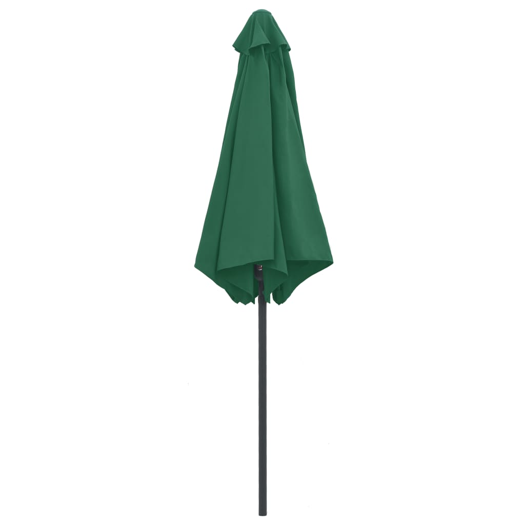 Ombrellone da Esterni con Palo in Alluminio 270x246 cm Verde