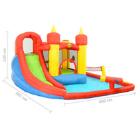 Happy Hop Gonfiabile con Scivolo e Piscina 410x385x220 cm PVC 92198