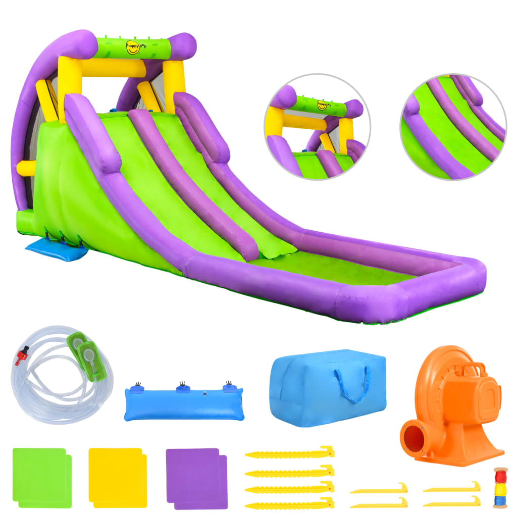 Happy Hop Scivolo Gonfiabile per Bambini con Piscina 600x215x255cm PVC cod 11360