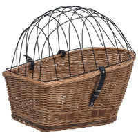 Cestino Posteriore Bici e Copertura 55x31x36cm Salice Naturale 170903