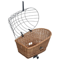 Cestino Posteriore Bici e Copertura 55x31x36cm Salice Naturale 170903