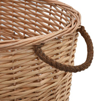 Cesta per Legna con Maniglie 58x42x29cm Salice Naturale cod mxl 13818