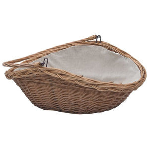 Cesta Legna da Ardere con Manico 57x46,5x52cm Marrone in Salice cod mxl 21247