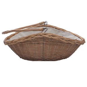 Cesta Legna da Ardere con Manico 57x46,5x52cm Marrone in Salice cod mxl 21247