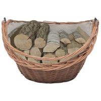 Cesta Legna da Ardere con Manico 60x44x55 cm Naturale in Salice cod mxl 20993