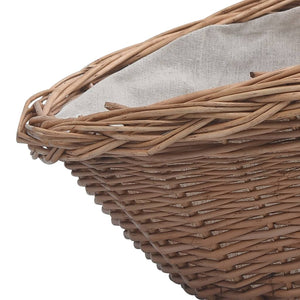 Cesta Legna da Ardere con Manico 60x44x55 cm Naturale in Salice cod mxl 20993