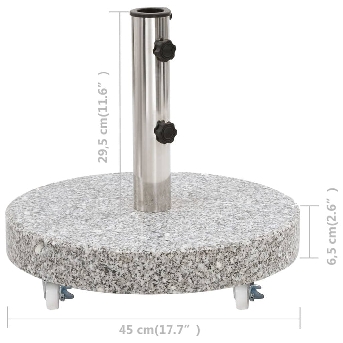 Base per Ombrellone Granito 30 kg Circolare Grigia 48562