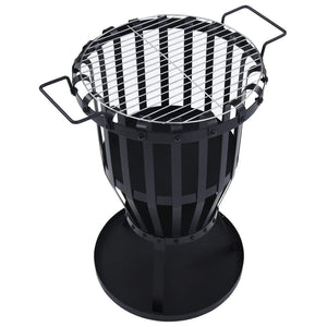 Braciere da Giardino con Griglia Barbecue in Acciaio 47,5 cm 47851