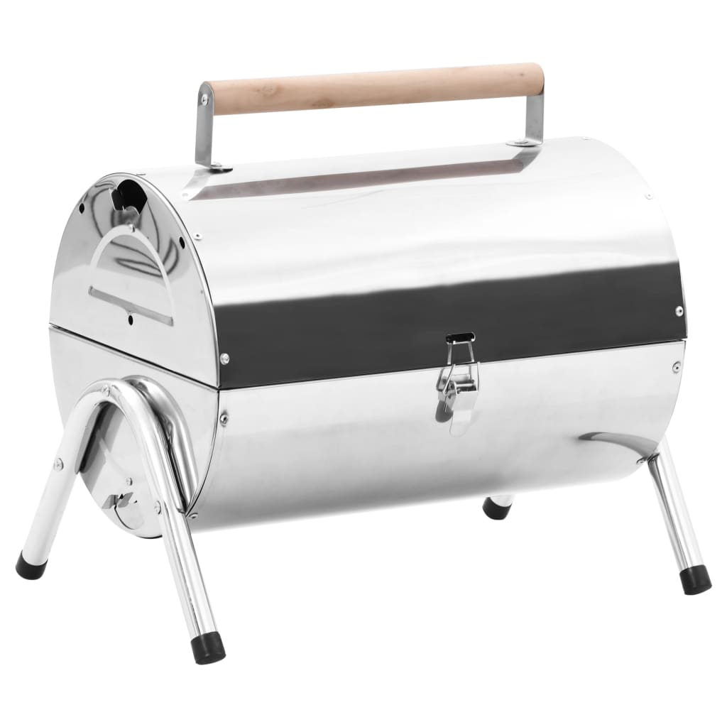 Barbecue da Tavolo Portatile in Acciaio Inox con Doppia Griglia cod mxl 67457