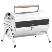 Barbecue da Tavolo Portatile in Acciaio Inox con Doppia Griglia cod mxl 67457