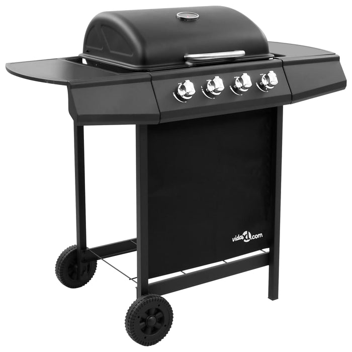 Griglia Barbecue a Gas con 4 Bruciatori Nera 48545