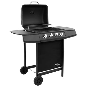 Griglia Barbecue a Gas con 4 Bruciatori Nera 48545