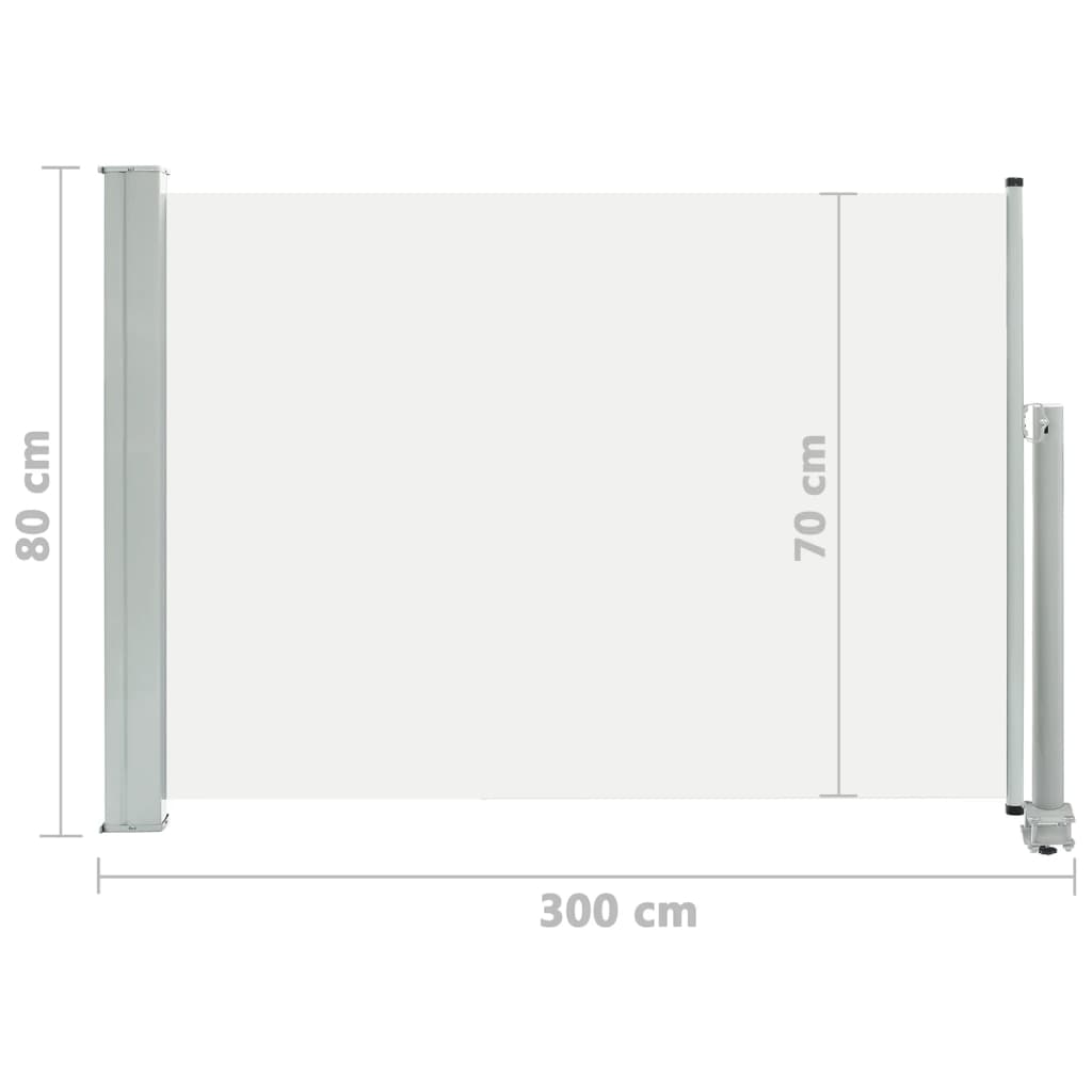 Tenda Laterale Retrattile per Patio 80x300 cm Crema