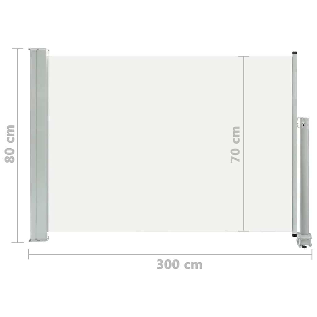 Tenda Laterale Retrattile per Patio 80x300 cm Crema 48359