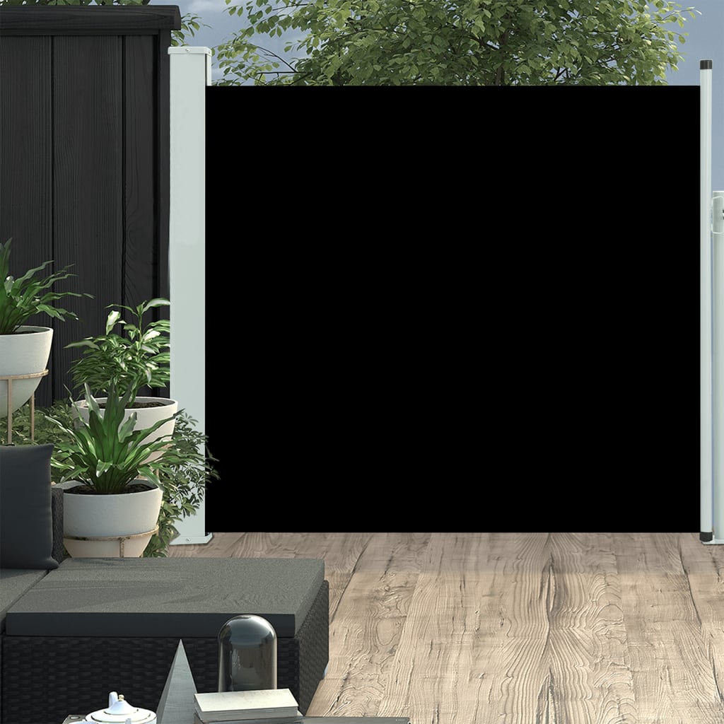 Tenda Laterale Retrattile per Patio 170x300 cm Nera cod mxl 6664