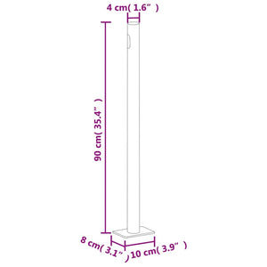 Tenda Laterale Retrattile per Patio 140x500 cm Grigia 48398