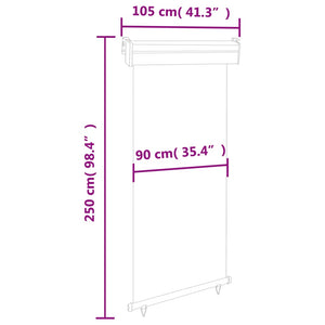 Tenda Laterale per Terrazzo 100x250 cm Marrone