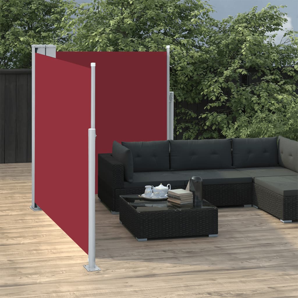 Tenda da Sole Laterale Retrattile Rossa 160x600 cm cod 10791