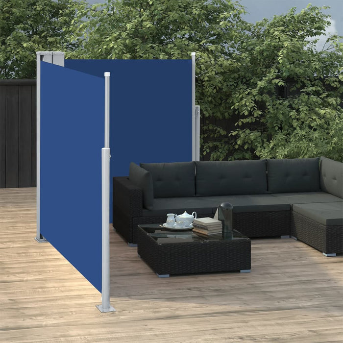 Tenda da Sole Laterale Retrattile 170x600 cm Blu 48470