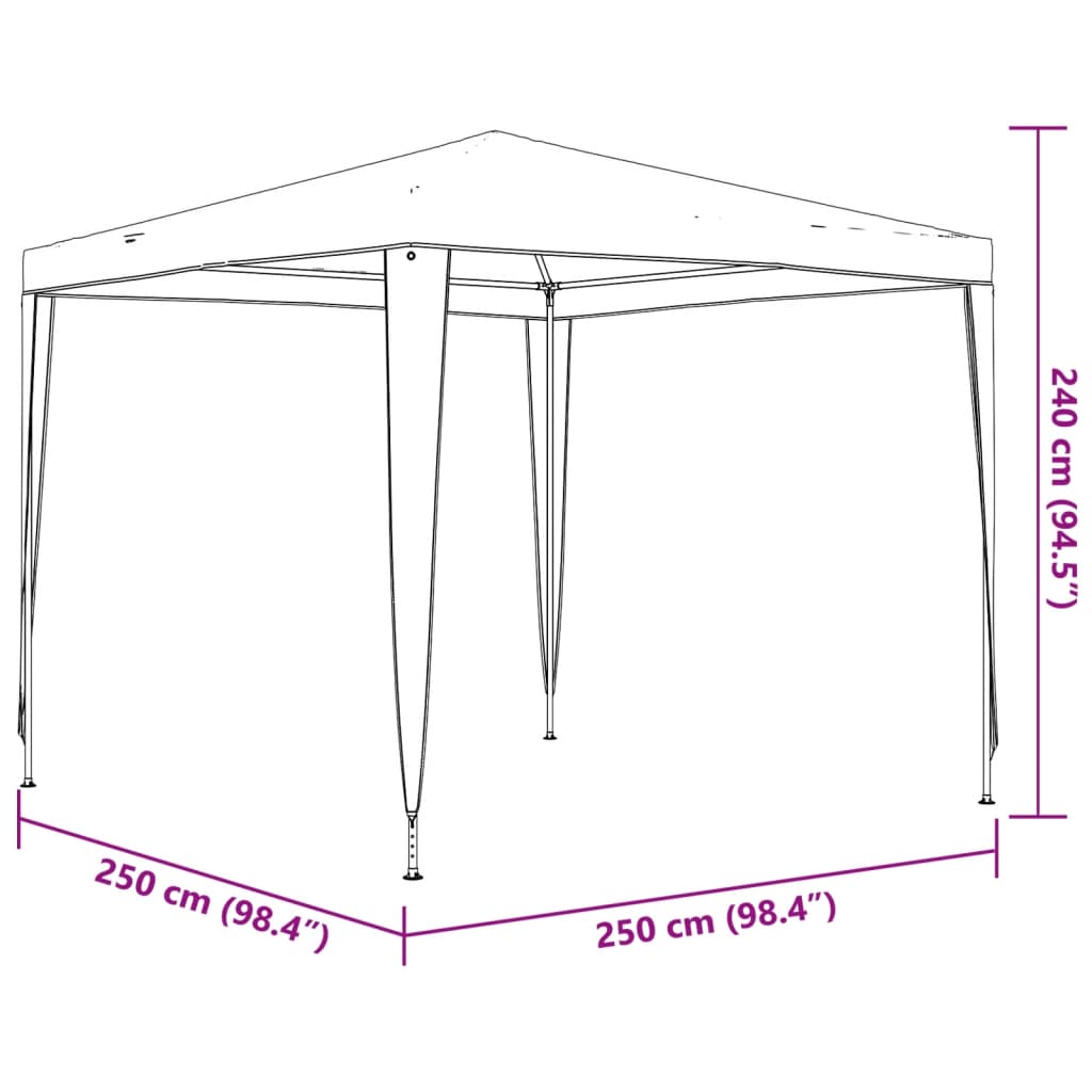 Tendone per Feste 2,5x2,5 m Bianco cod mxl 66085