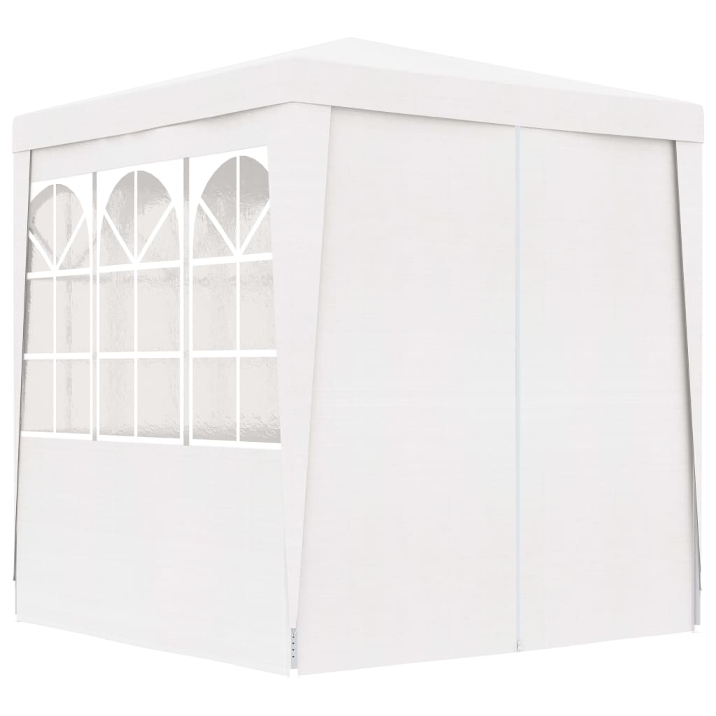 Gazebo Professionale con Pareti 2x2 m Bianco 90 g/m² 48516