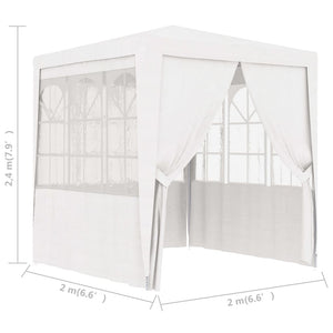 Gazebo Professionale con Pareti 2x2 m Bianco 90 g/m² 48516