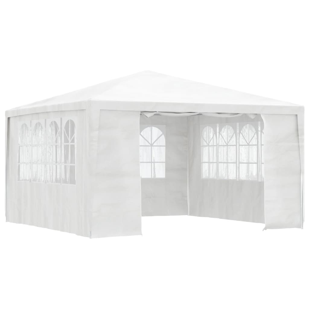 Gazebo Professionale con Pareti 4x4 m Bianco 90 g/m² 48525