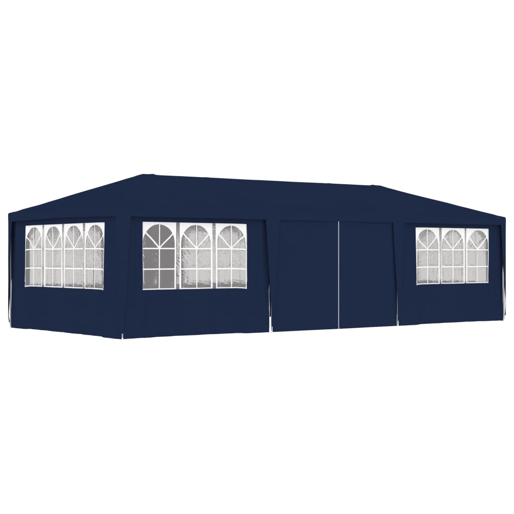 Gazebo Professionale con Pareti 4x9 m Blu 90 g/m² 48530