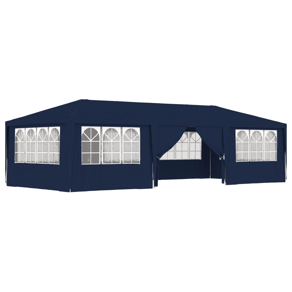 Gazebo Professionale con Pareti 4x9 m Blu 90 g/m² 48530