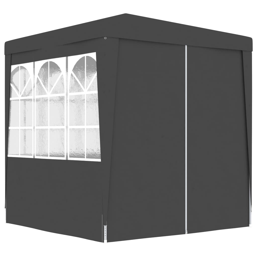 Gazebo Professionale con Pareti 2x2 m Antracite 90 g/m² cod mxl 66306