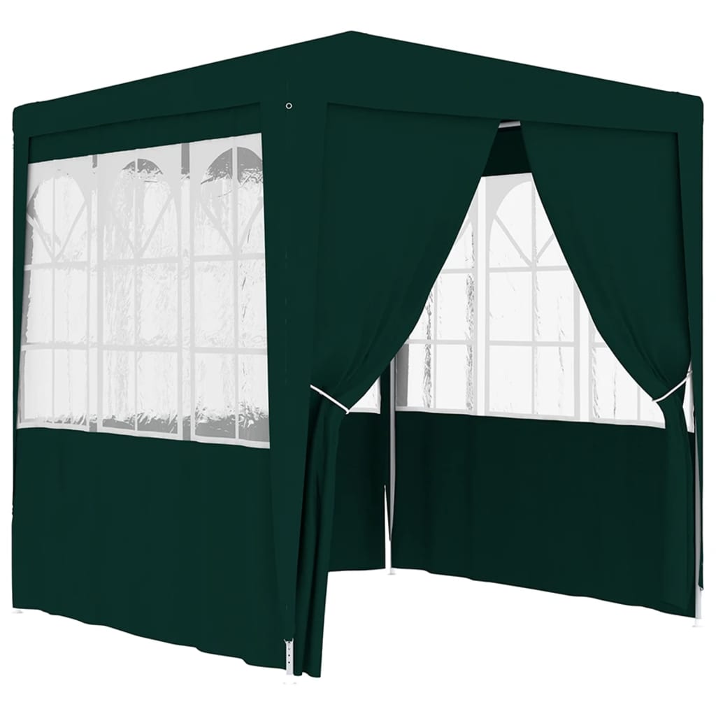 Gazebo Professionale con Pareti 2,5x2,5 m Verde 90 g/m² 48532