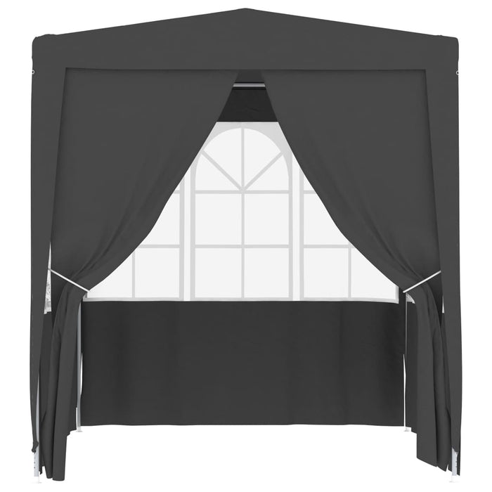 Gazebo Professionale con Pareti 2,5x2,5 m Antracite 90 g/m² 48533