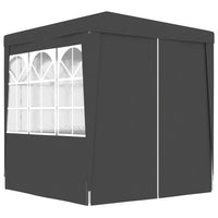 Gazebo Professionale con Pareti 2,5x2,5 m Antracite 90 g/m² 48533