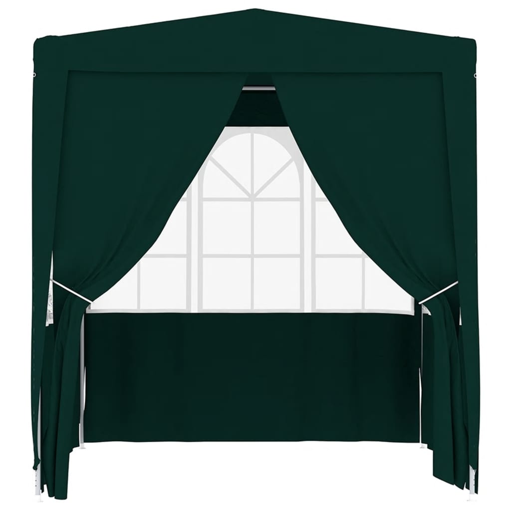 Gazebo Professionale con Pareti 2,5x2,5 m Verde 90 g/m² 48534