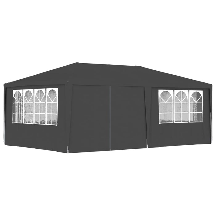 Gazebo Professionale con Pareti 4x6 m Antracite 90 g/m² cod mxl 66316