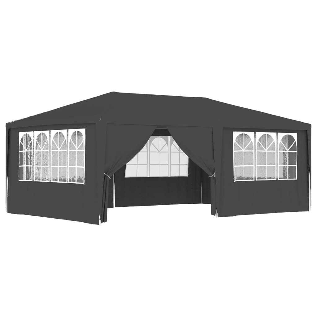 Gazebo Professionale con Pareti 4x6 m Antracite 90 g/m² cod mxl 66316